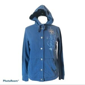 Lauren Ralph Lauren Hoodie Sweatshirt Blue Logo